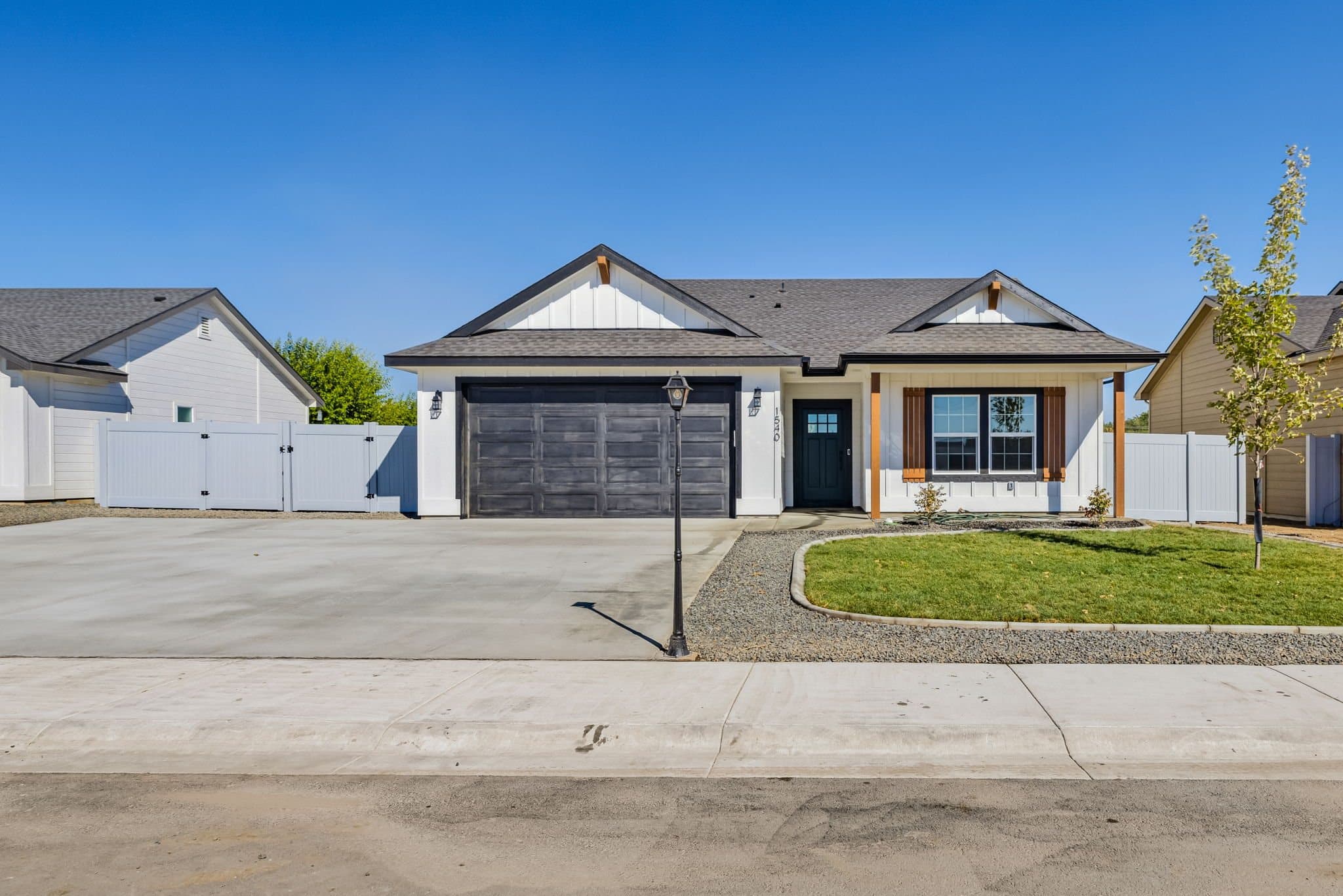 Finished starter home at 1540 Wagon Rd in the Old's Ferry subdivision, Weiser